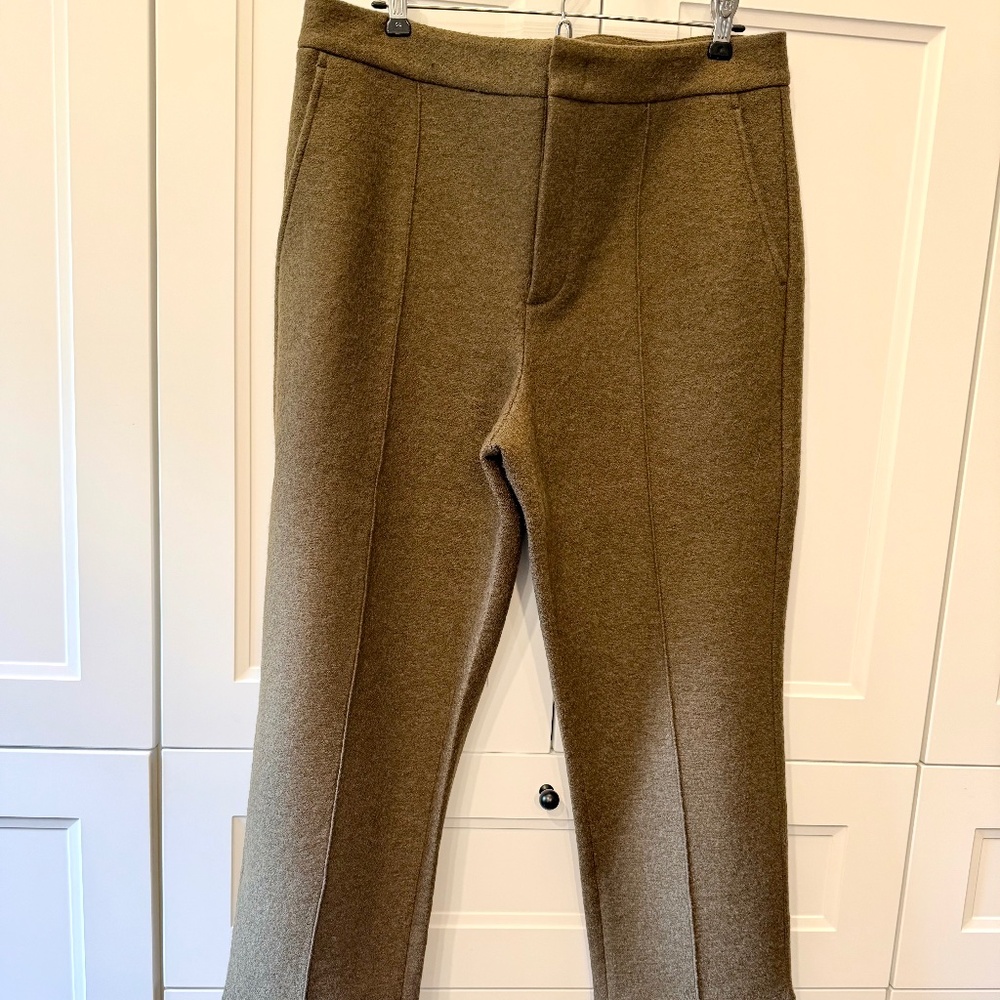 Vince Italian boiled wool cropped mid-rise pants